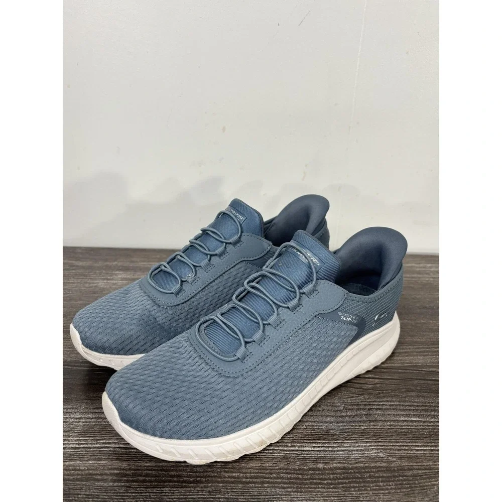 Skechers Shoes Womens Size 9.5 Blue BOBS Slip-Ins Memory Foam Sneaker Low Top